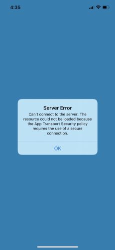 server error from link
